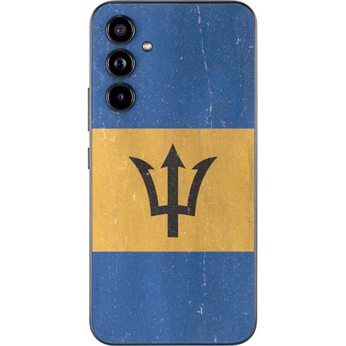 Barbados Flag Distressed Galaxy A54 5G Skin
